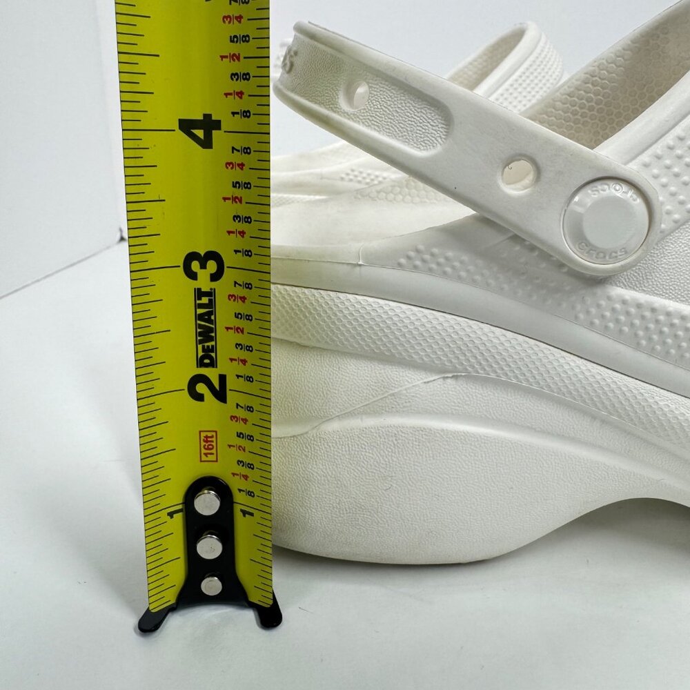 Crocs Classic Bae White Platform Size 7 Clogs Rubber Chunky Clogs - Picture 11 of 14